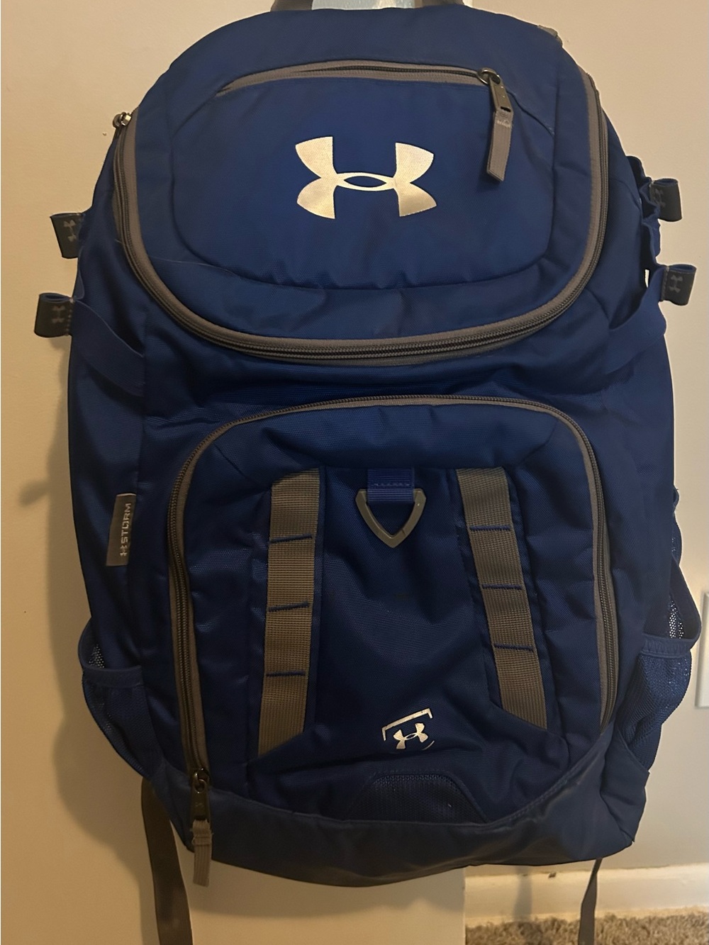 Under Armour Navy and Gray Unisex Backpack - Baseball/Softball